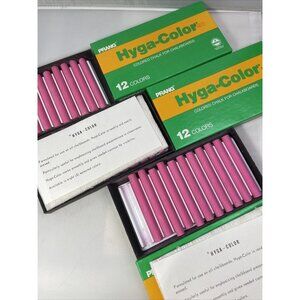 Dixon Prang Hyga-Color Red Colored Chalk For Chalkboards 2 1/2 Boxes USA Vintage